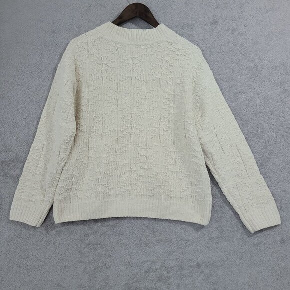 NEW Weatherproof Vintage Womens Cream Textured Shimmer Sweater L/G// 25CT - Picture 2 of 7